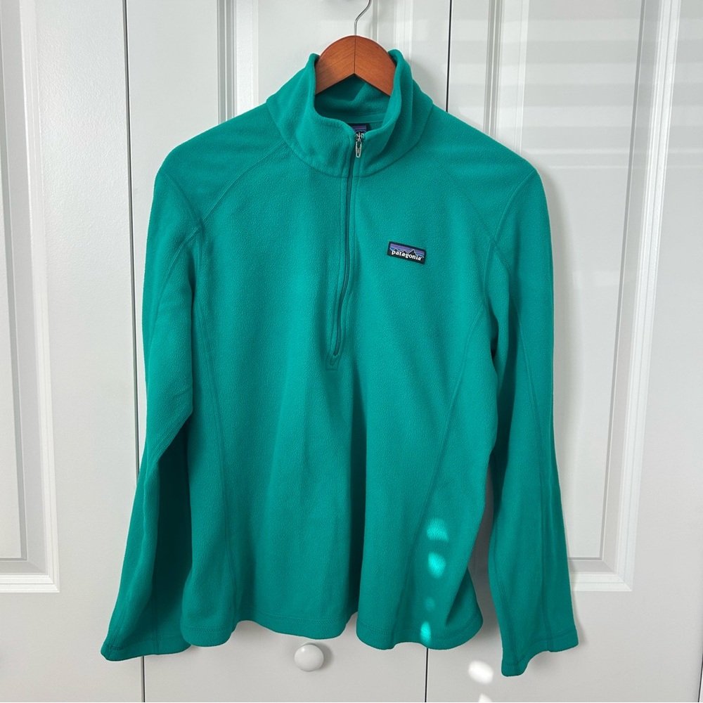 Patagonia Women’s Lightweight Fleece Zip Pullover‎ - Teal - Size L
